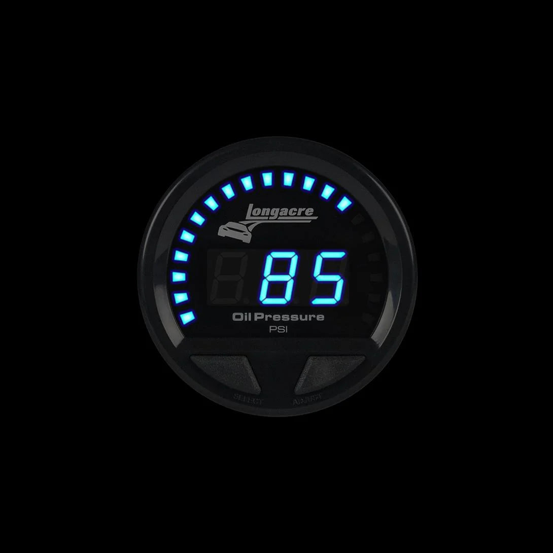 Digital Elite LED Waterproof Gauges, Oil Pressure 0-120 psi, Sensor Included