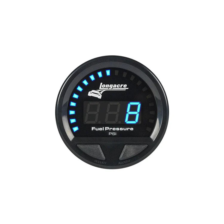 Digital Elite LED Waterproof Gauges, Fuel Pressure 0-15 psi, Sensor Included