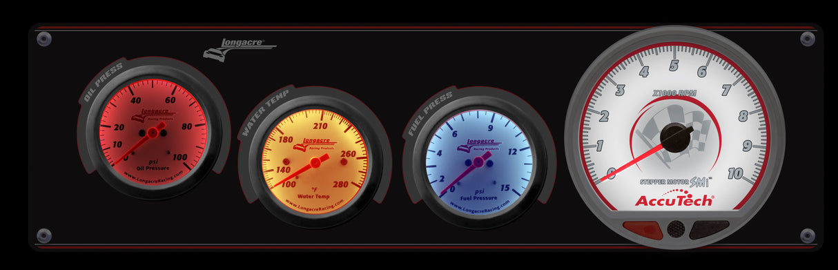 Sportsman™ Elite 3 Gauge Panel W/Tach Oil Pressure, Water Temperature, Fuel Pressure