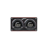 Digital Elite LED Waterproof Gauge Panel, 2 Gauge Oil Pressure/Water Temperature