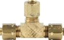 Victory Brake Fitting 3/16" Brass Compression Tee